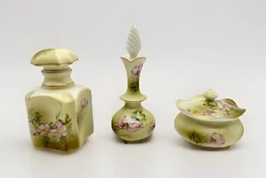Vintage 3-teiliges Nippon Kommode/Schminktisch-Set, handbemalt * schneller Versand - Bild 1 von 11