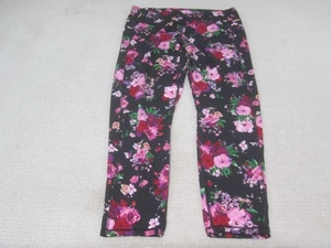 Victoria's Secret On Point Flow Pants Womens 2XL Black Floral Long Yoga Leggings - Picture 1 of 9
