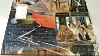Papel pintado vintage de Star Wars 1978 (20,3/4"x86,5") 7 pies 2,5 pulgadas por 1 pie 8,75 pulgadas Foto 1 de 4