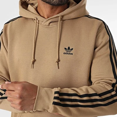 NEW MENS ADIDAS ORIGINALS 3 STRIPES TREFOIL HOODIE ~SIZE XL  #JY137 - Image 1 of 4