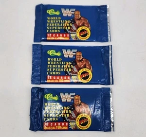 3x Scatola Sigillata 1991 Classic WWF Wrestling Packs Fresca Possibile Undertaker Card - Foto 1 di 3