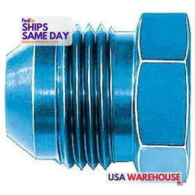 Aeroquip FCM3717, One Blue Aluminum #12 Alm Flare Plug Performance Racing Parts - Image 1 of 4