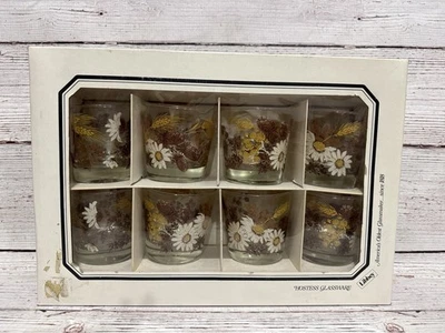 Libbey Hostess Glassware Set 8 Old Fashioned Granada Glasses Original Box Vtg - Image 1 of 4