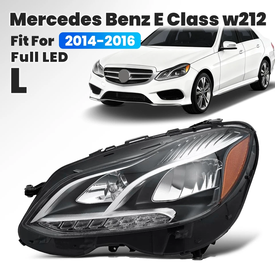 For 2014-2016 Benz E-Class W212 LED Headlight w/o Cornering Lamps Driver Side Foto 1 de 4