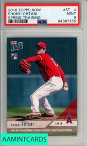 2018 Topps Now Spring Training Shohei Ohtani #ST-4 PSA 9 MINT RC - Bild 1 von 3