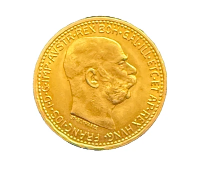 Austria 1912 Gold 10 Corona UNC - Image 1 of 2