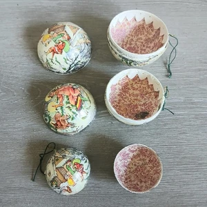 Vintage 1956 K. S. Adler Weihnachtsschmuck Pappmaché Nesting Style Kurt - Bild 1 von 5