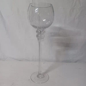 Crackle Effect Glass Vase Candle Holder Home Decor 15.75" Tall - Picture 1 of 6