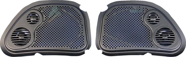 J&M Rokker Fairing Speaker Grills w/Mid-Tweeters Harley Davidson Road Glide - Image 1 of 1