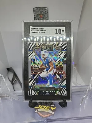 2023 Panini Select O’Cyrus Torrence Zebra Die Cut RC Buffalo Bills SGC 10 POP 1 - Image 1 of 2