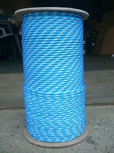 Sailboat Rigging Rope 3/16" x 36' Blue/White Double Braided Sheet Halyard Line - Picture 1 of 3