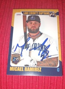 Micael Ramirez 2023 Lake County Captains AUTOGRAPH 
