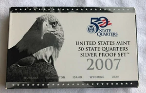 US Mint Empty Box/Lens/Insert for 2007 Silver Proof State Quarters; NO COINS - Picture 1 of 4