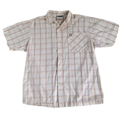 Camisa Southpole Crema A Cuadros Botones Manga Corta Niños Talla Grande Y2K Foto 1 de 4