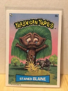 1992 Topps Trash Can Trolls STAINED BLAINE #5b. BOXTCT - Picture 1 of 2