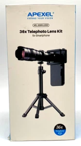 Apexel Black APL-JS36XJJ020 36x Telephoto Lens Kit For Smartphone - Zdjęcie 1 z 4
