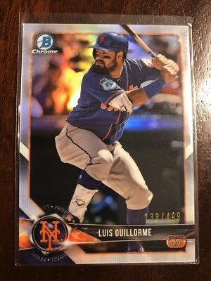 Luis Guillorme 2018 Bowman Chrome Prospect Refractor /499 Mets - Image 1 of 2