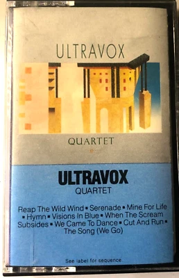 Ultrvox Quartet cassette 1982 new wave synthpop Midge Ure Foto 1 de 4