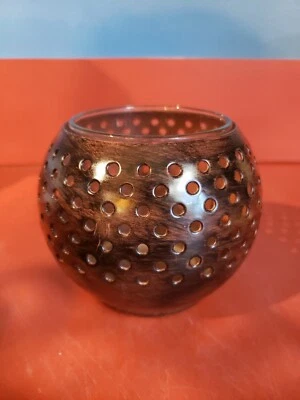 Candelabro de metal cepillado luz de té corte silouette Shabby Chic 3 1/2"  Foto 1 de 4