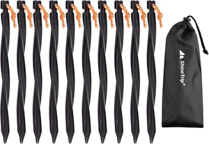 Tent Stakes Heavy Duty Metal Ground Pegs Camping Stake Tarp Anchors Tent Spikes - Picture 1 of 8