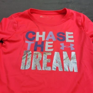 Under Armour Girls Red "Chase The Dream" Long Sleeve Shirt Size 6 Polyester... - Picture 1 of 9