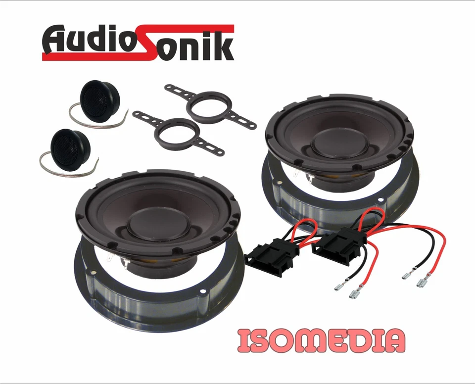 WOOFER + TWEETER 165mm + CONNETTORI, SUPPORTI POSTERIORI VOLKSWAGEN GOLF SERIE 5 - Immagine 1 di 4