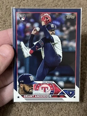 2023 Topps Update #US141 Grant Anderson Royal Blue RC Rookie Texas Rangers - Image 1 of 2