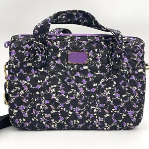 Marc by Marc Jacobs Black Purple Nylon Padded Laptop Crossbody Bag - Picture 1 of 17