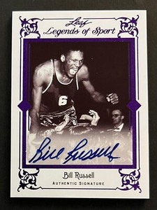2011 LEAF LEGENDS OF SPORT BASKETBALL BILL RUSSELL RARE  AUTO 1/1 1 of 1