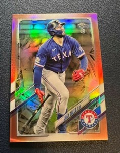 2021 Topps Ben Baller Chrome 47 Joey Gallo Texas Rangers Rose Gold #/10