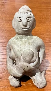 Vintage or Antique Tera Cotta Tukatha Fertility Statue Figurine Mother & Baby - Picture 1 of 3