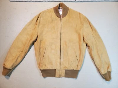 Vtg ORVIS Brown Suede Leather Bomber Jacket | Made in USA | 42L Long - Image 1 of 4