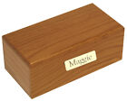 Jumbo/Adult 145 Cubic Inch Simply Oak Funeral Cremation Urn With Engraved Plate