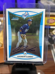 Andrew Lambo Autograph 2008 Bowman Chrome card BCP267 Los Angeles Dodgers RC - Picture 1 of 4