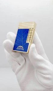 ACCENDINO S.T. DUPONT LIGNE 2 PARTGAS LINEA MAESTRA LACCA BLU e ORO - LIMITED ED - Foto 1 di 9