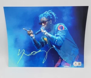 YOUNG THUG THUGGER RAPPER SIGNED 8X10 PHOTO BECKETT PUNK SLIME SO MUCH FUN - Picture 1 of 3