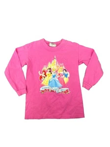 Disney Vintage Princess Happily Ever After Glitter Graphic Print T-Shirt Size XS - Picture 1 of 4