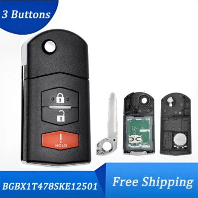 Replacement Remote Car Key Fob for 07-15 Mazda CX-9 / 5 2011-2015 Mazda 2 3 3BTN Foto 1 de 4