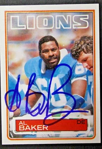 Al Baker Detroit Lions Autographed Signed 1983 Topps #59 Football Card - Picture 1 of 3