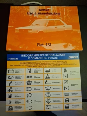 FIAT  131 LIBRETTO USO E MANUTENZIONE  1981 + TABELLA IDEOGRAMMI-COME NUOVO - Immagine 1 di 4
