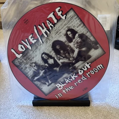 NM Love/Hate Black Out In The Red Room 12" VINYL PICTURE DISC 1990 Guns n Roses Foto 1 de 4