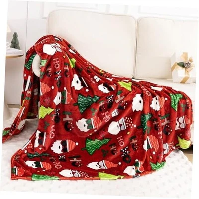 Manta de Navidad, Papá Noel Árbol de Navidad Estampado Vellón 50"x60" Rojo Foto 1 de 4