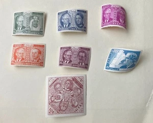 Lebanon Liban 1957 Arab Leaders Complete Set - Mint Hinged - Bild 1 von 2