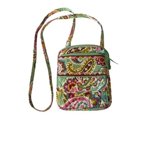 Bolso Bandolera VERA BRADLEY Mini Hipster Tutti Frutti Rosa y Verde Cachemira - Imagen 1 de 9