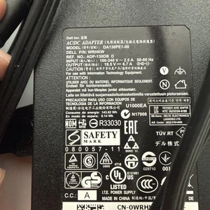 Dell Genuine OEM 130 Watt AC Power Adapter Charger,& Cords DA130PE100 - Foto 1 di 5