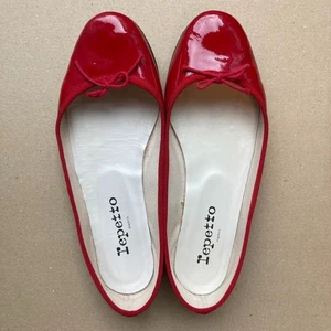 Zapatos de ballet repetitto zapatos planos cinta charol rojo talla 38 USADOS Japón FS - Imagen 1 de 11
