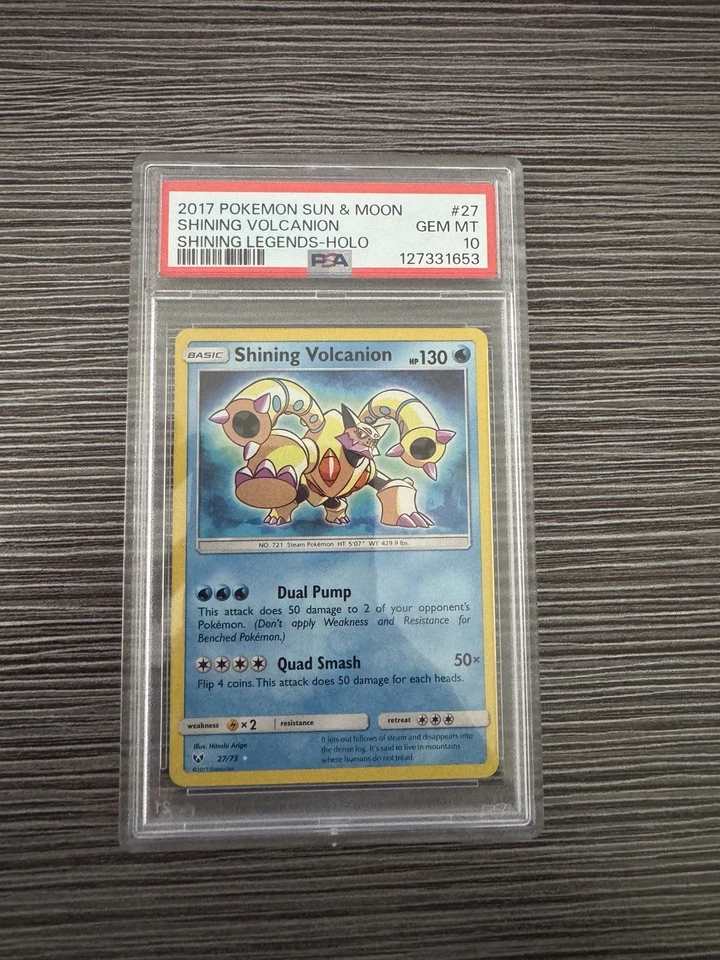 2017 Pokémon S&M Shining Legends #27 Shining Volcanion Holo PSA 10 Gem Mint - Image 1 of 1