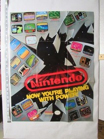 Nintendo Large 20" X 27" Promo Poster "How to Hook Up your NES "