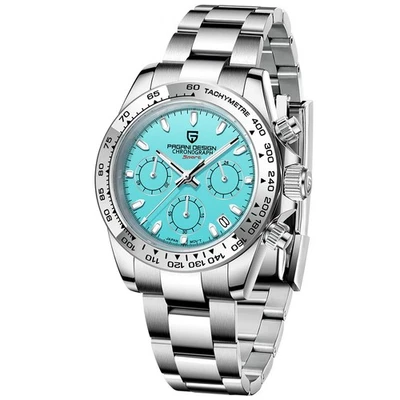 PAGANI DESIGN PD-1727 Quarz Chronograph Aqua Blue Dial USA Seller No Tariffs  - Image 1 of 4