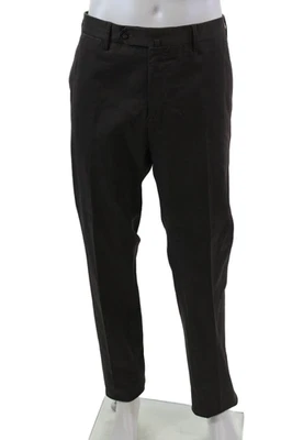 PTO1 Mens Textured Zip Button Wide Leg Pleated Dress Pants Army Brown Size EUR 5 - Image 1 of 4